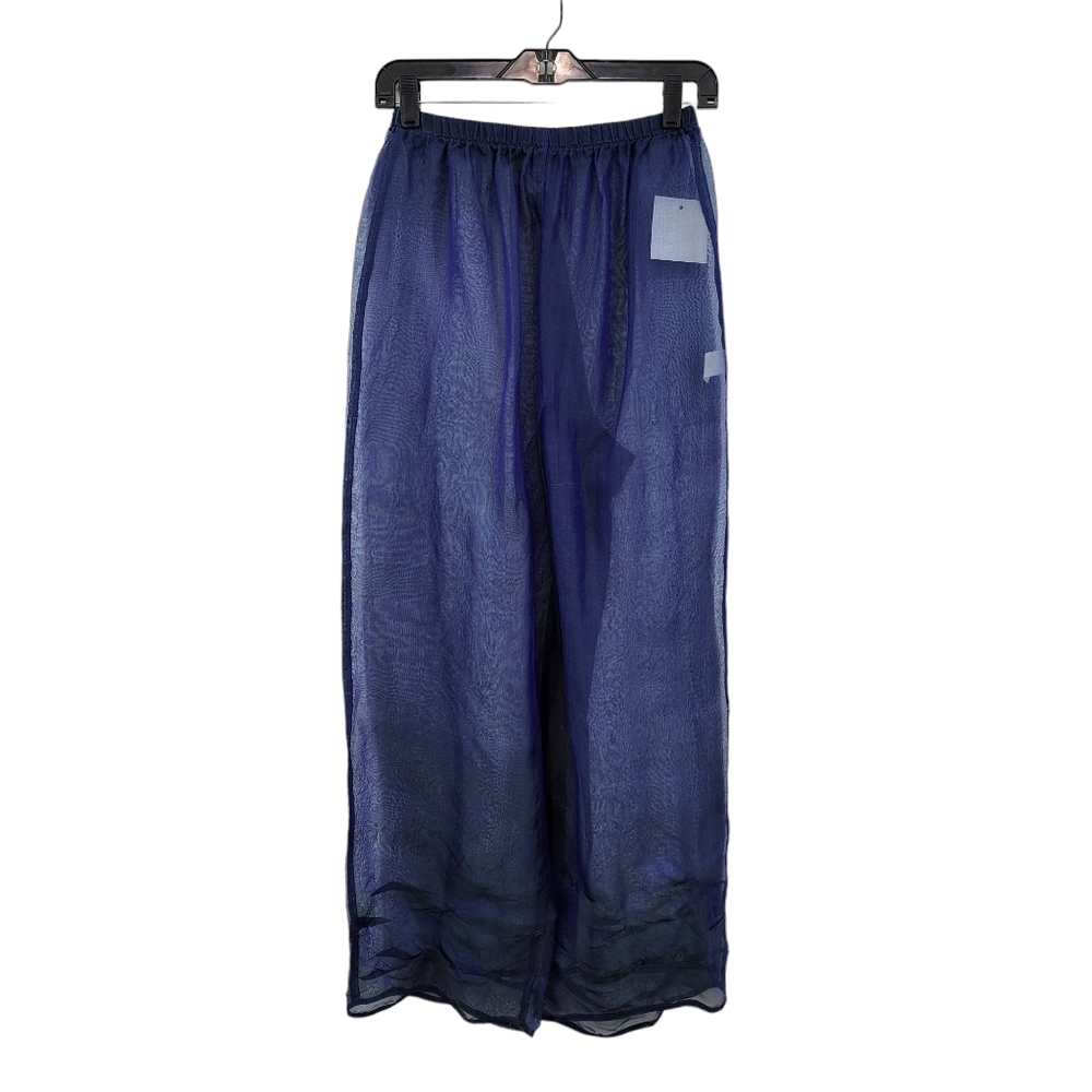 Wide Leg Sheer Navy Women’s Pants